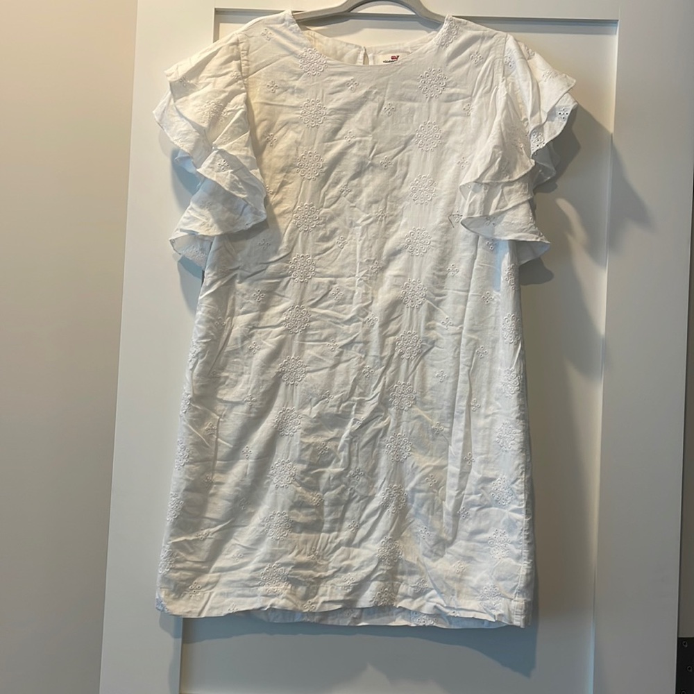 Vineyard Vines White Eyelet Summer Dress -size 10